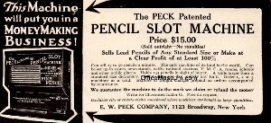 1911 Peck Pencil Vending Machine OM.JPG (410604 bytes)